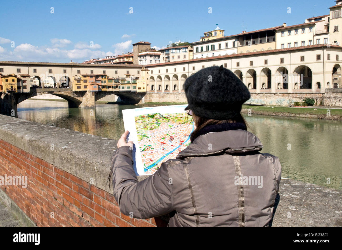 Ponte Vecchio, Florence (Firenze), UNESCO World Heritage Site, Tuscany, Italy, Europe Stock Photo