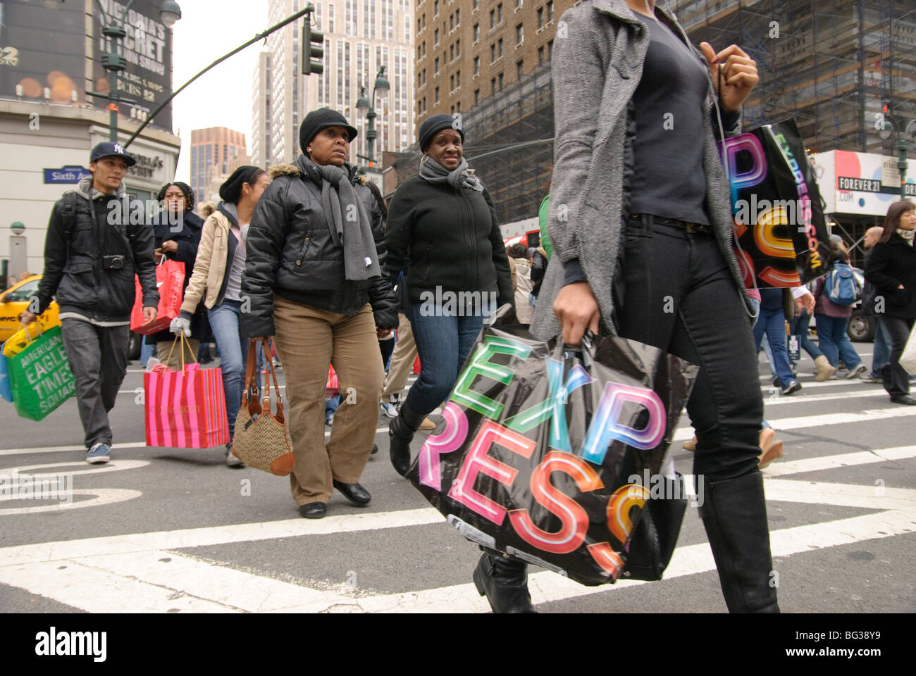 Black Friday, NYC, Manhattan, Herald Square, The day after Thanksgiving, Nov 27, 2009 Stock Photo