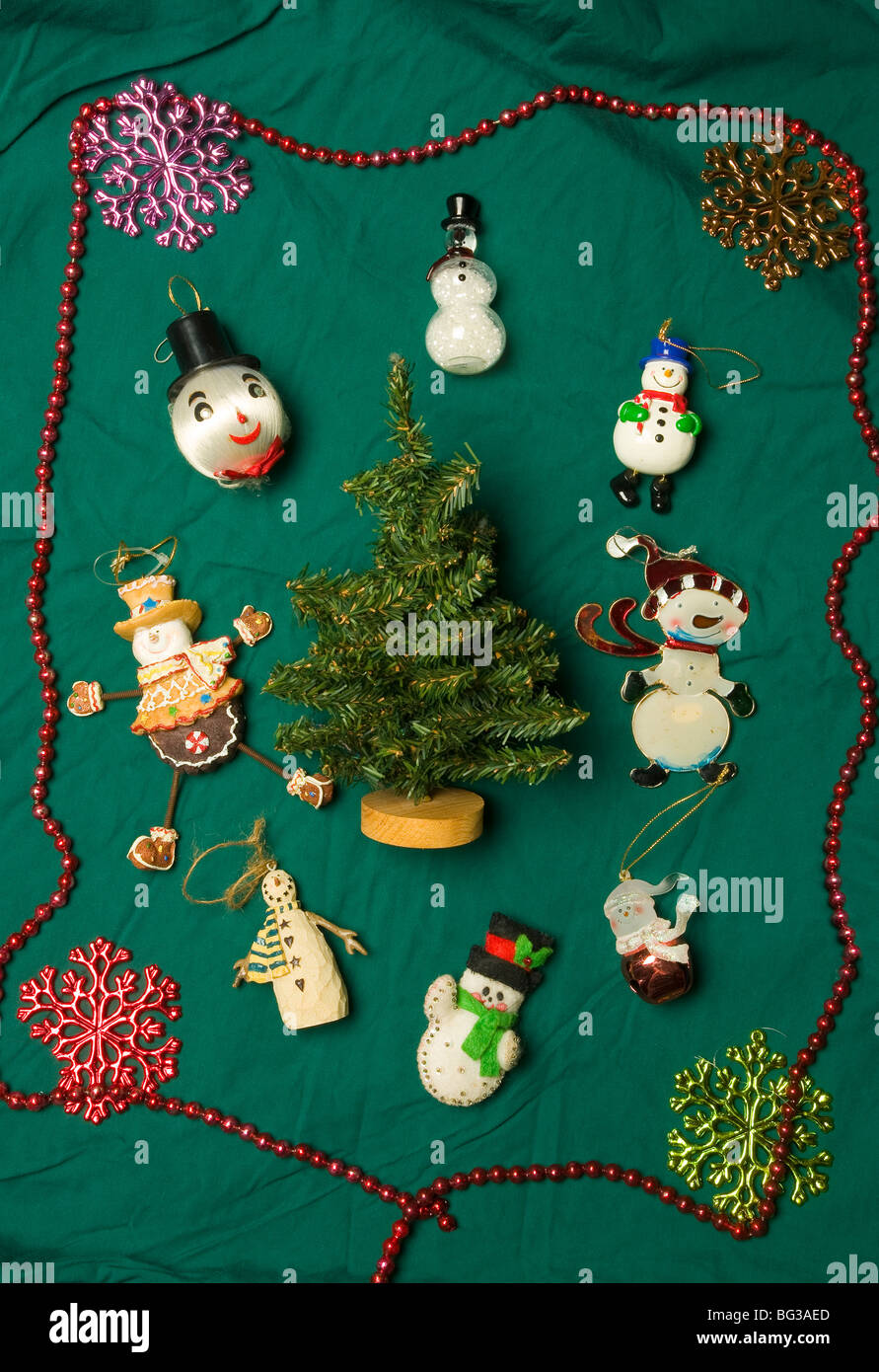 Vintage Christmas tree ornaments Stock Photo Alamy