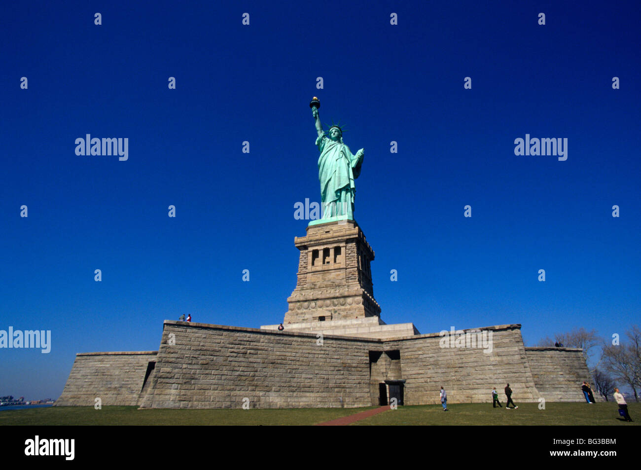 The Statue of Liberty in New York harbour New York USA Stock Photo Alamy
