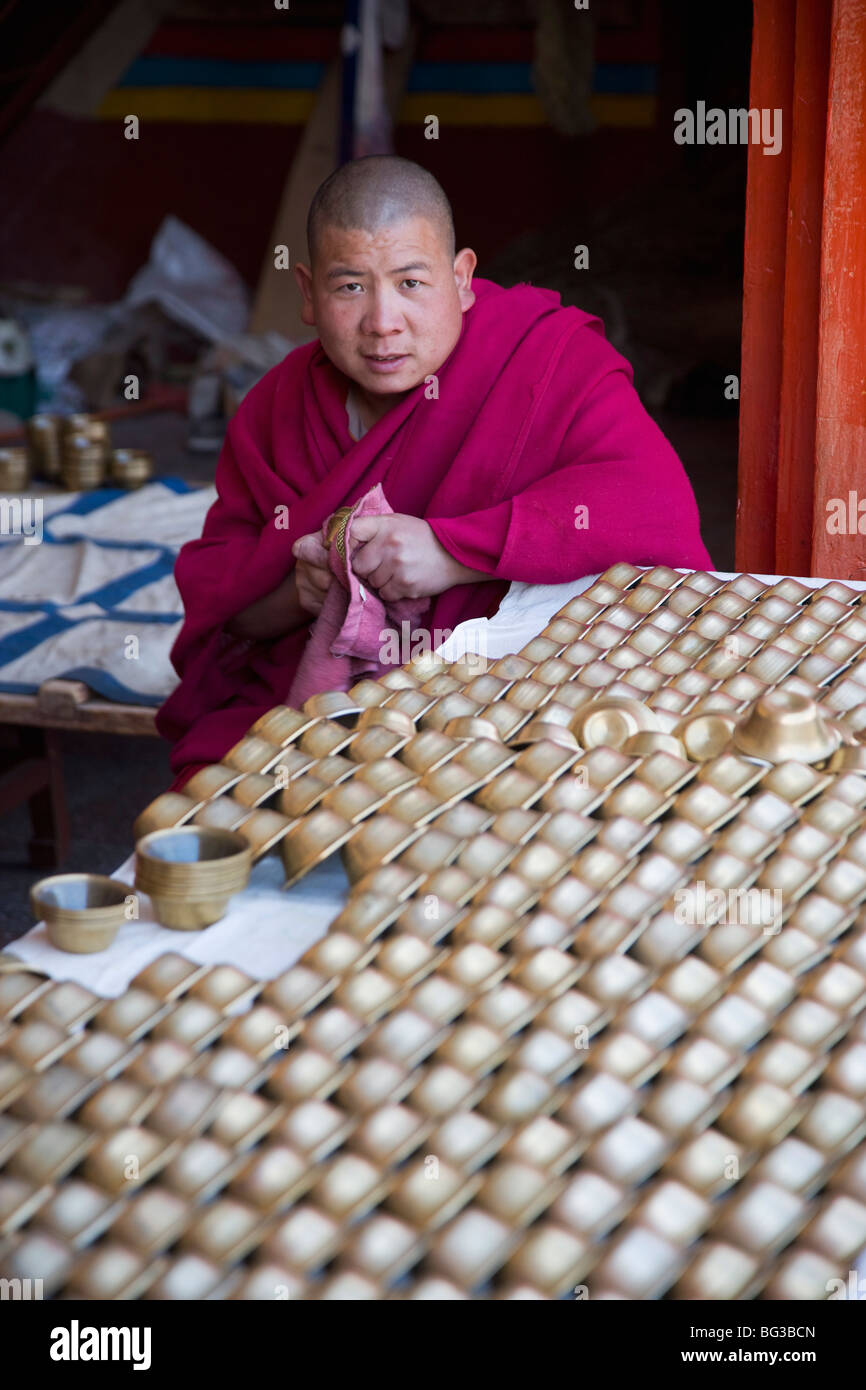 Buddhist monk in monastery between hi-res stock photography and images ...