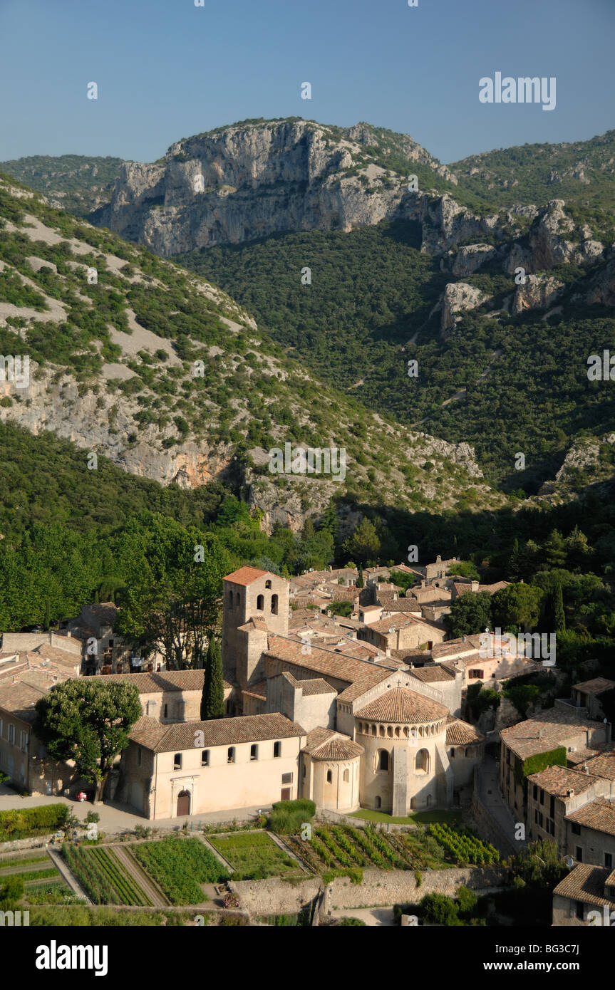 Aerial View or Panoramic View over Abbey Church of SaintGuilhemle