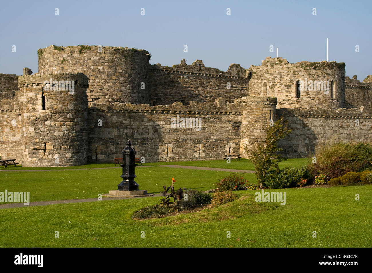 Beaumaris Castle on the Island of Anglesey North Wales uk gb Stock ...