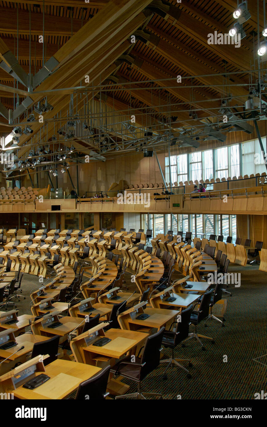 Debating chamber Scottish parliament Stock Photo Alamy