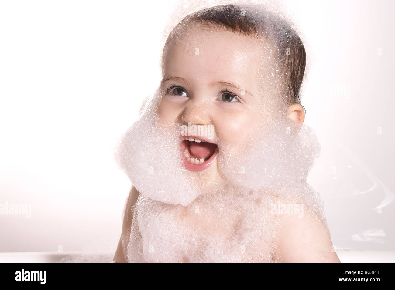 baby in a bath Stock Photo Alamy