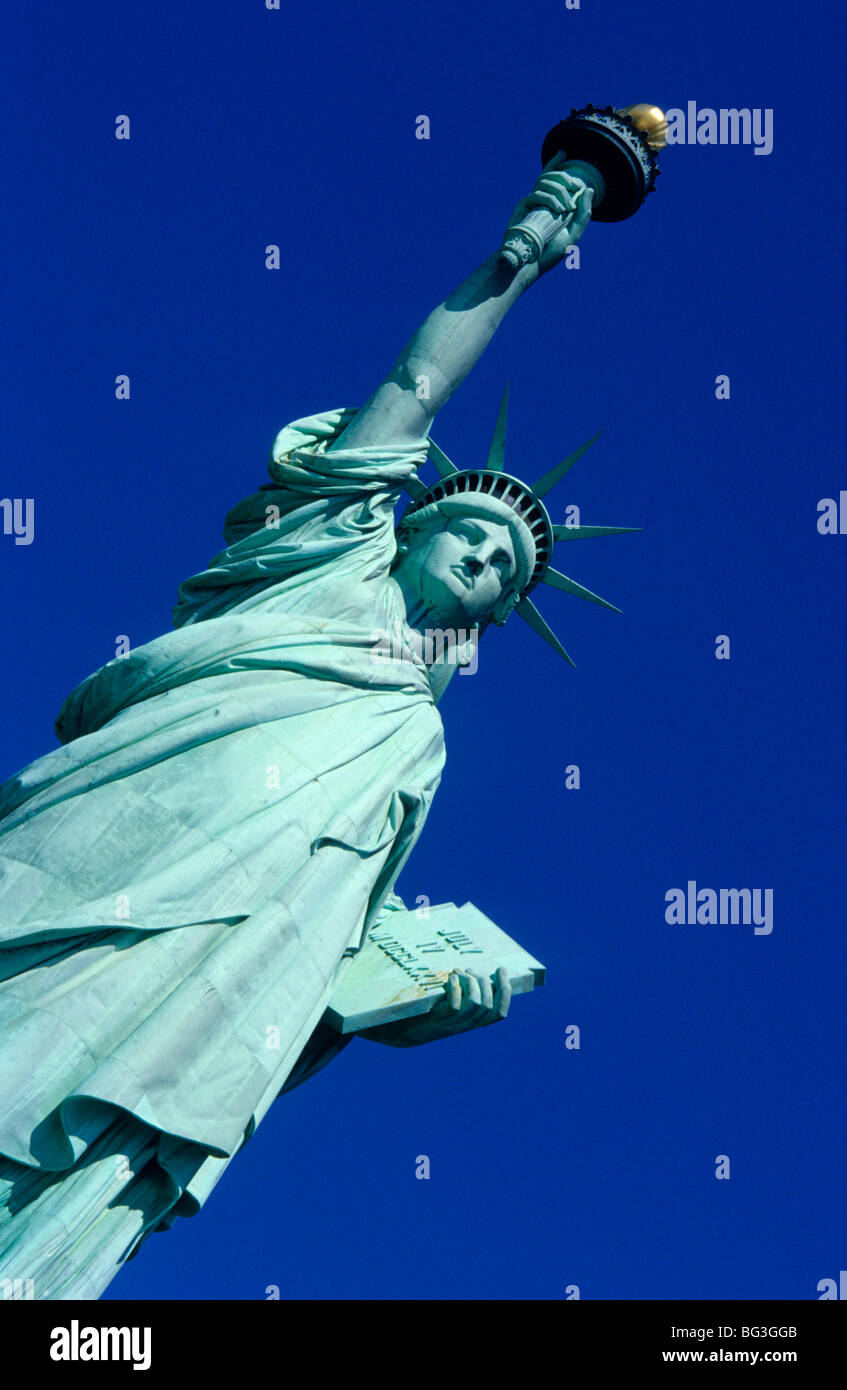 The Statue of Liberty in New York harbour New York USA Stock Photo Alamy