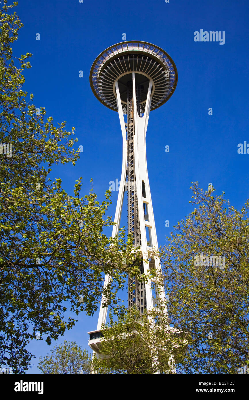 Space Needle, Seattle Center, Seattle, Washington State, United States of America, North America Stock Photo