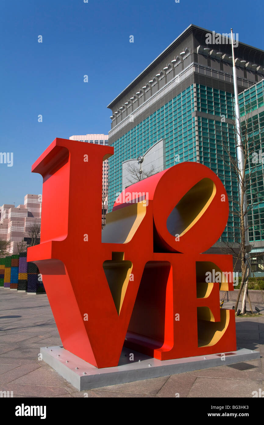 Love Sculpture by Robert Indiana, 101 Tower, Taipei, Taiwan Island