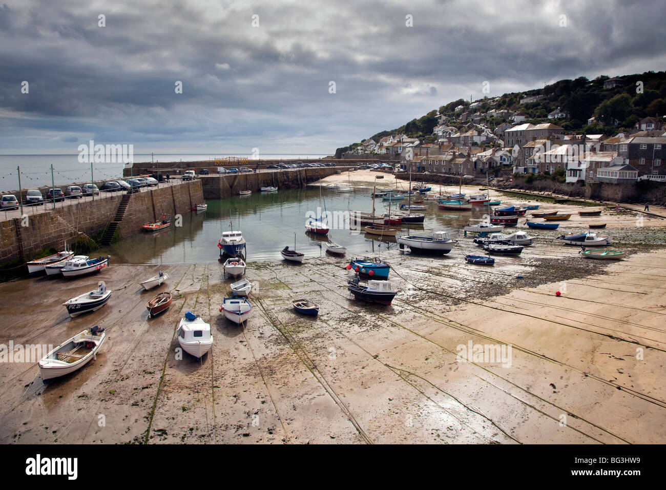 The Harbour, Mousehole near Penzance, Cornwall Stock Photo