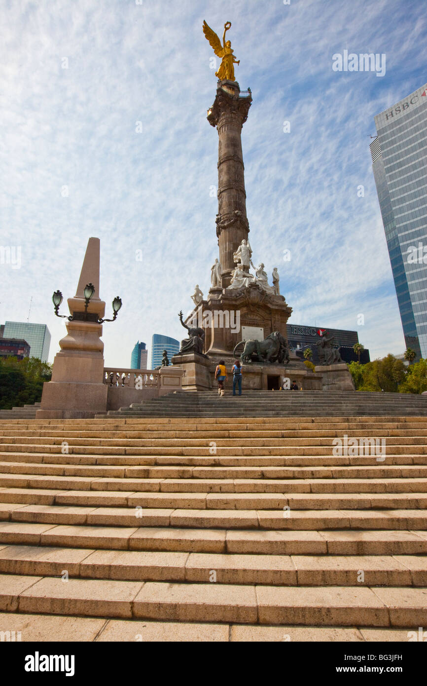 Angel de la Independencia in Paseo de la Reforma in Mexico City Stock Photo