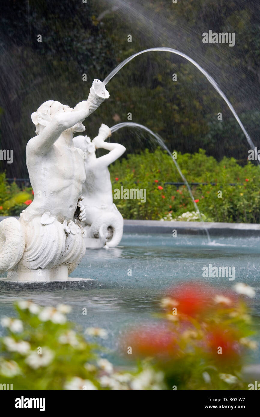 Fountain, Forsyth Park, Savannah, Georgia, United States of America, North America Stock Photo