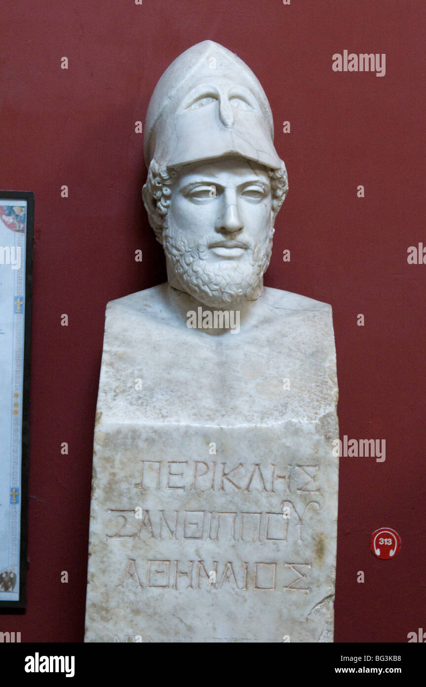 Portrait of Pericles the Athenian in Vatican Museums Stock Photo