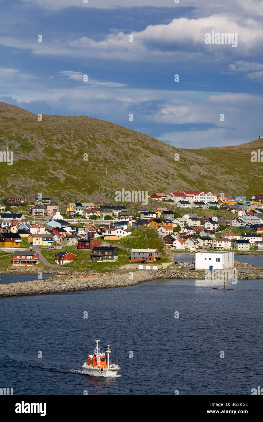 Honningsvag Port, Mageroya Island, Finnmark Region, Arctic Ocean, Norway, Scandinavia, Europe Stock Photo