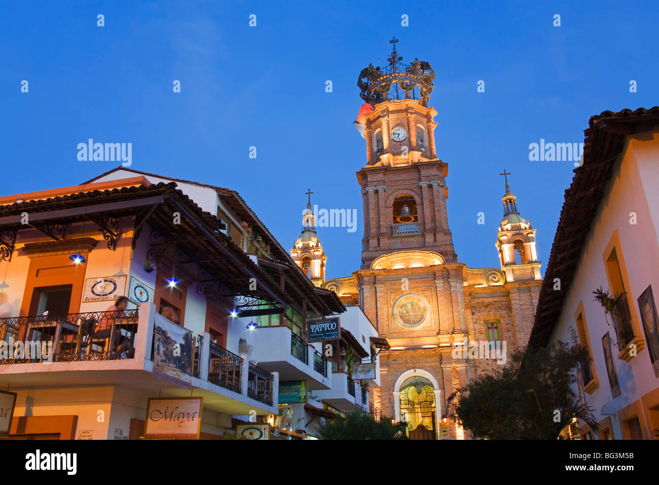 Cathedral of Our Lady of Guadalupe, Puerto Vallarta, Jalisco State, Mexico, North America Stock