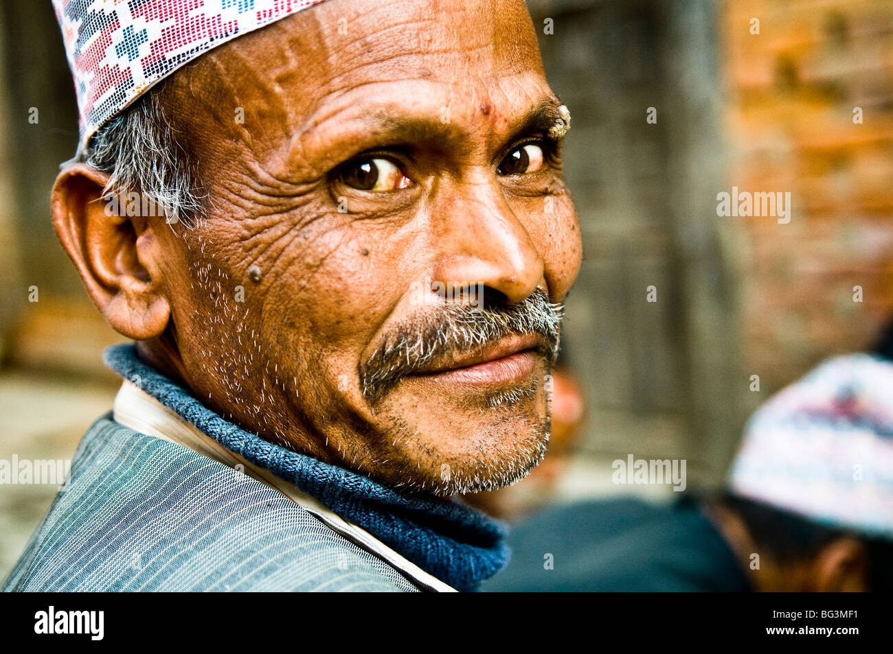A smiling Nepali man. Stock Photo