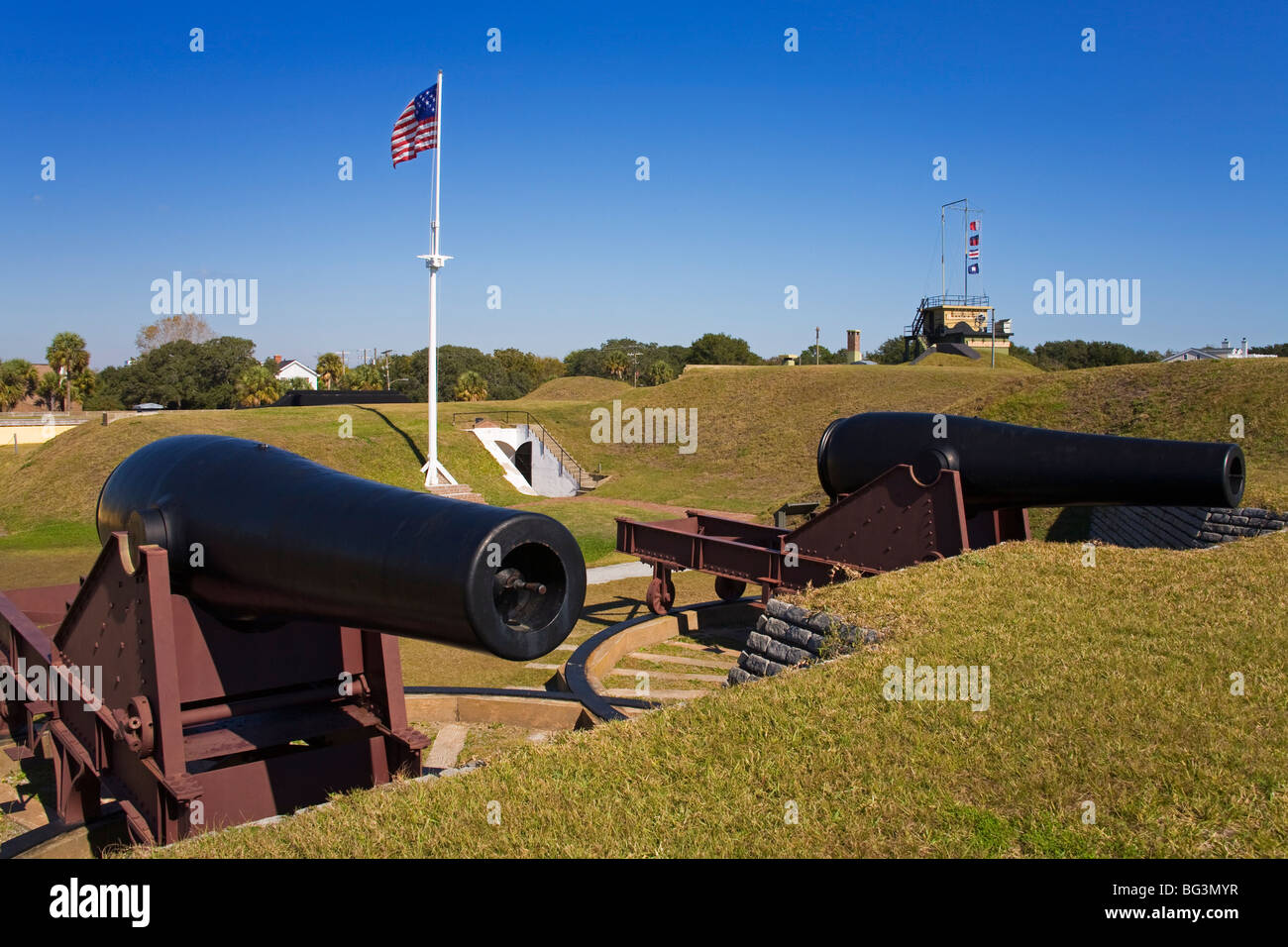 Fort Moultrie on Sullivans Island, Charleston, South Carolina, United States of America, North America Stock Photo