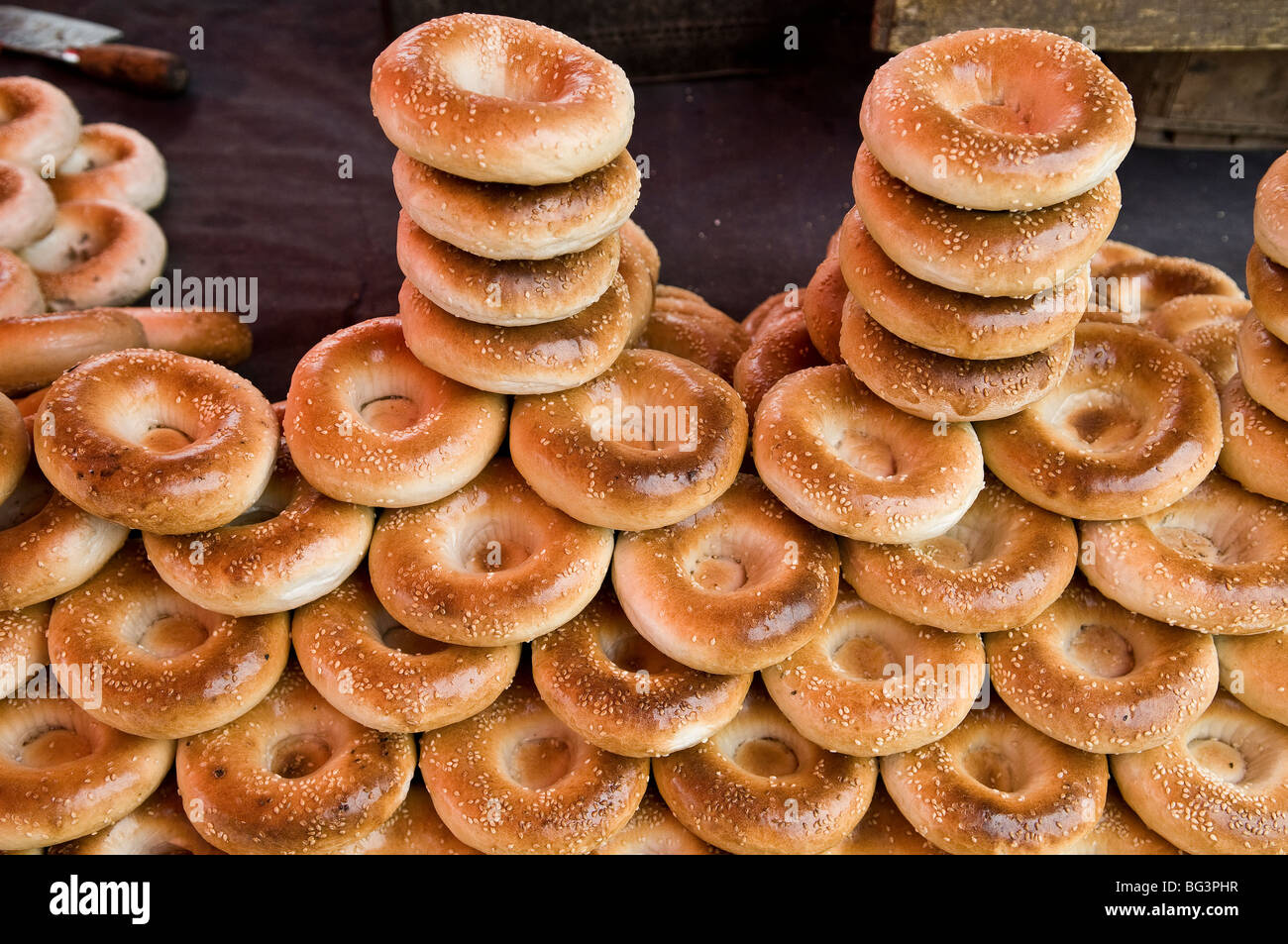 Bagels and more Bagels Stock Photo Alamy