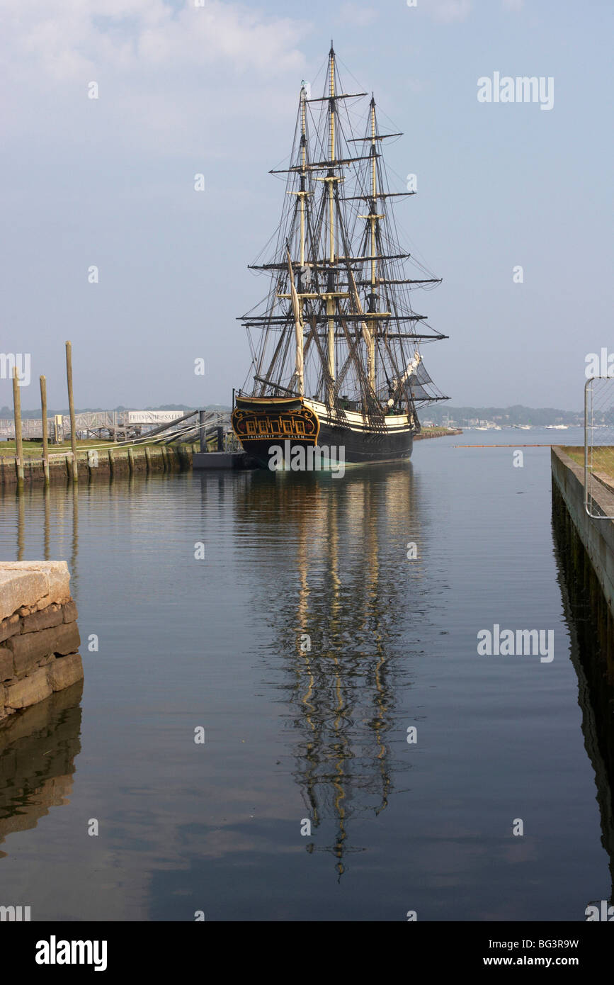 A full rigged sailing ship Stock Photo