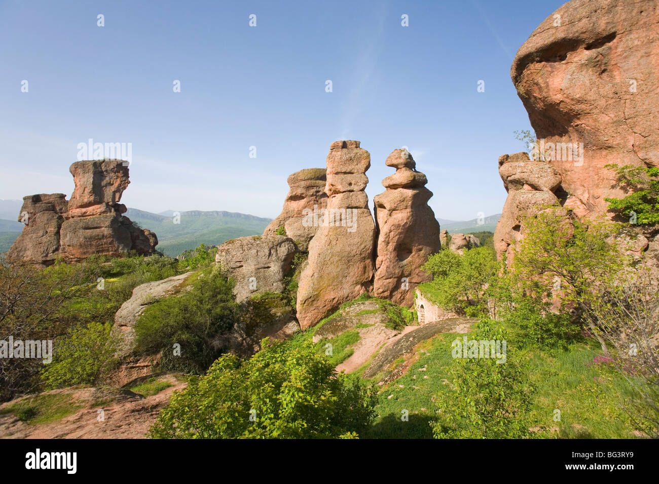 Rock formations, Kaleto fortress, Belogradchik, Bulgaria, Europe Stock Photo
