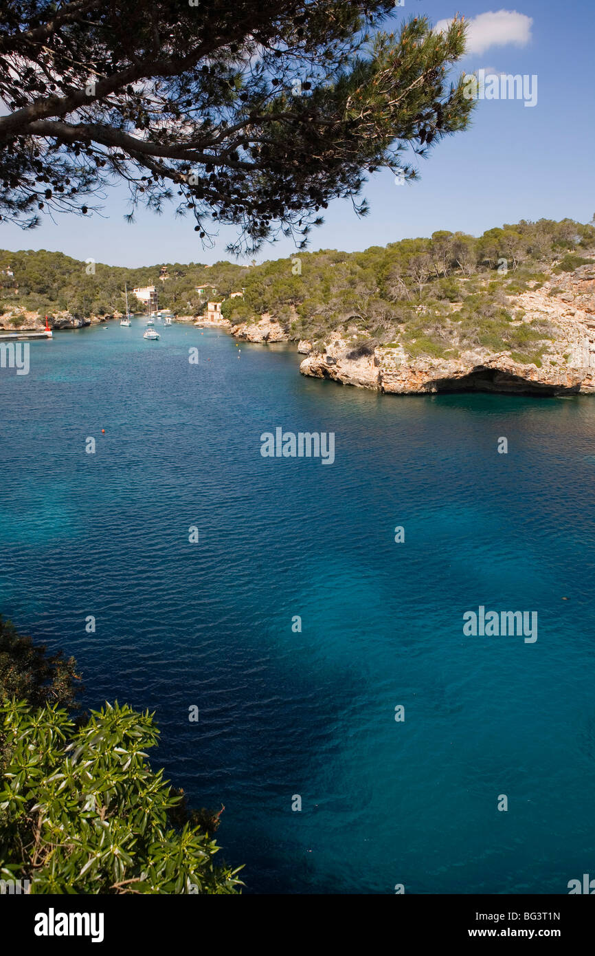 Cala Figuera, Santanyi, Majorca, Balearic Islands, Spain, Mediterranean, Europe Stock Photo