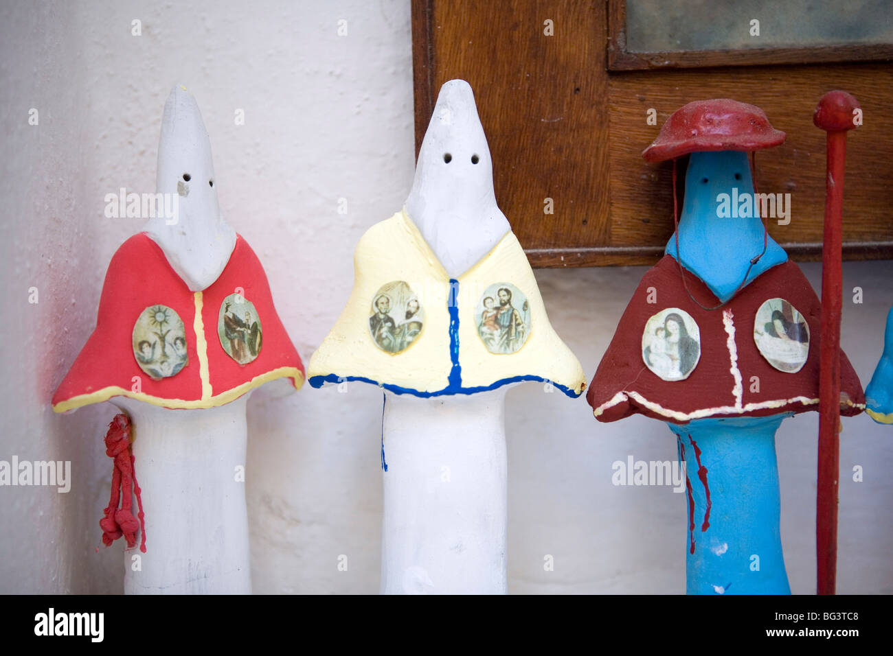 Different brotherhood masks during Holy Week, Old Town, Gallipoli, Lecce province, Puglia, Italy, Europe Stock Photo