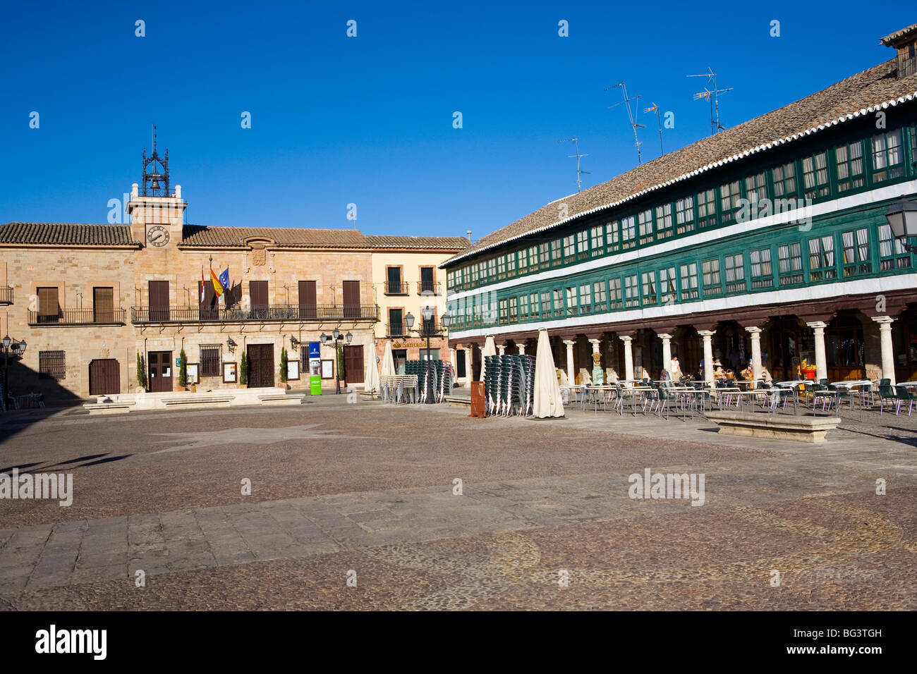 Plaza Mayor, Almagro, Castilla-La Mancha, Spain, Europe Stock Photo