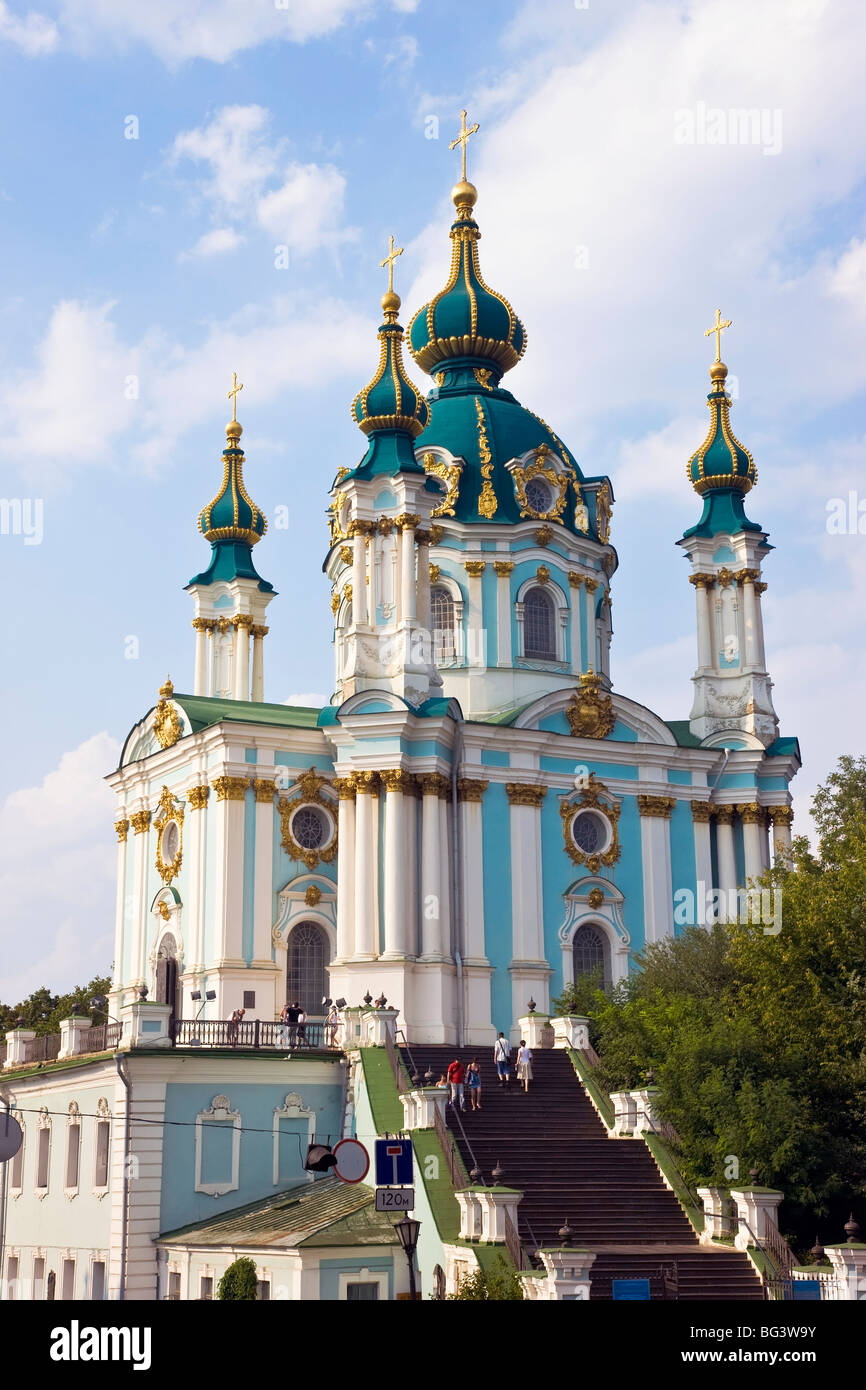 St. Andrew's Church, Kiev, Ukraine, Europe Stock Photo