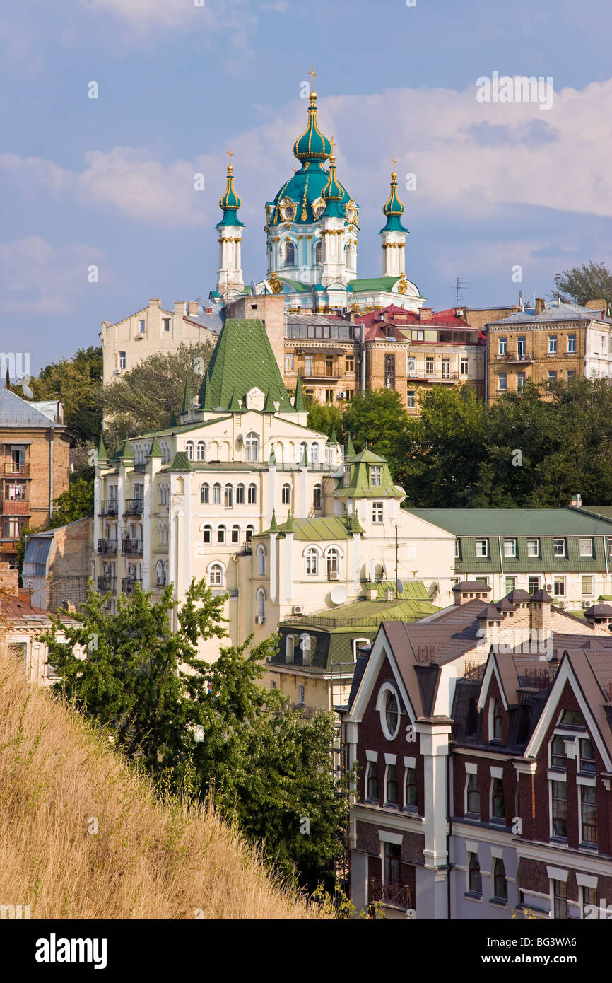 St. Andrews Orthodox Church, Podil, Kiev, Ukraine, Europe Stock Photo