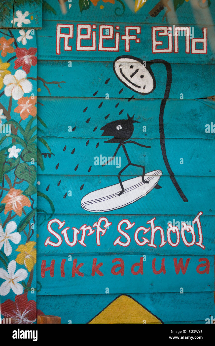 Reef End Surf School, Hikkaduwa, Sri Lanka Stock Photo