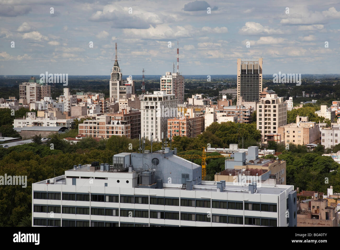 Argentina, Mendoza Province, Mendoza, city view from above Plaza Italia, daytime Stock Photo