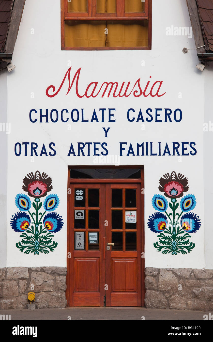 Argentina, Neuquen Province, Lake District, San Martin de los Andes, Mamusia home made chocolate shop Stock Photo