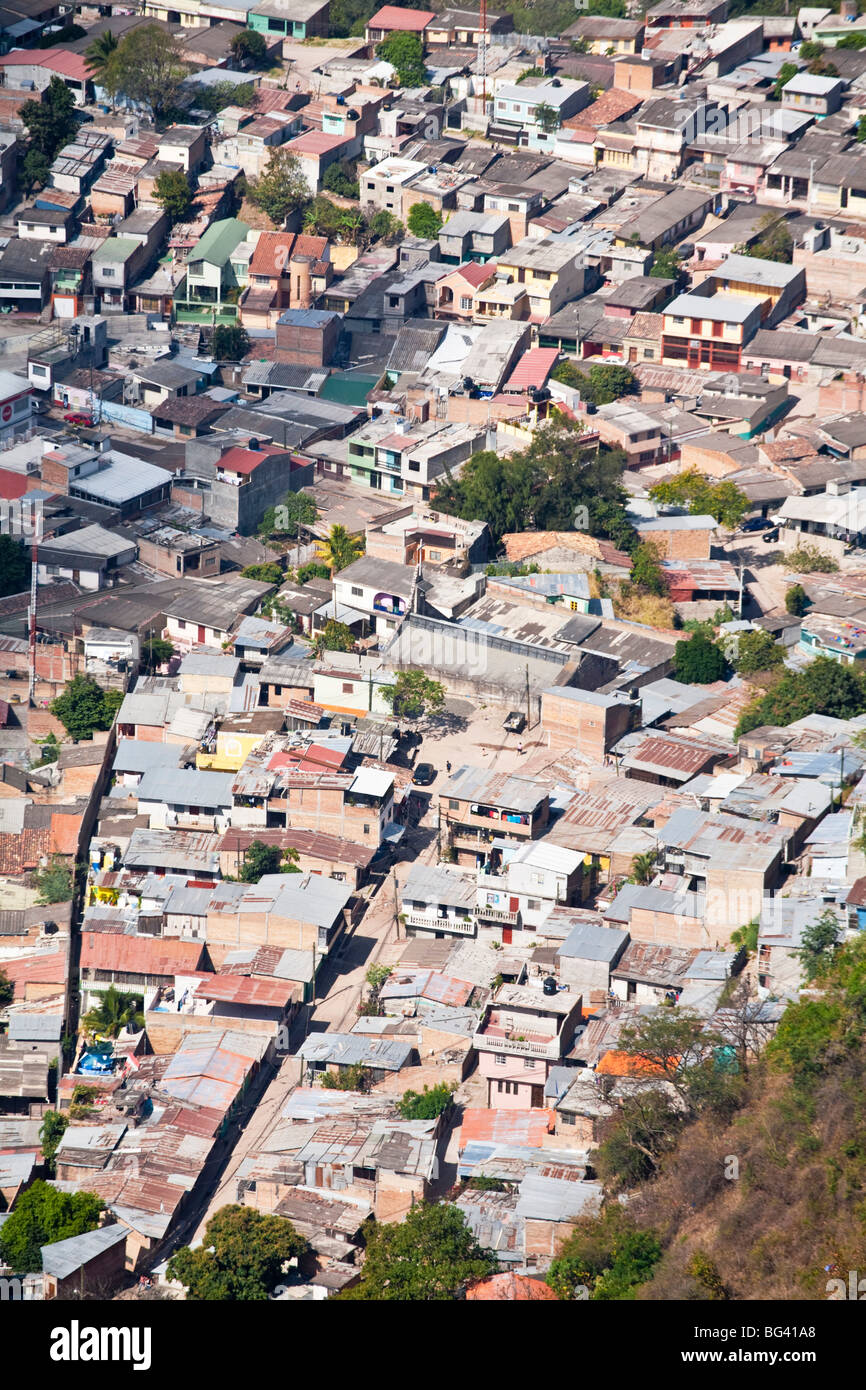 Honduras, Tegucigalpa, View of city from Park Naciones Unidas El Pichacho (United Nations Park), Stock Photo