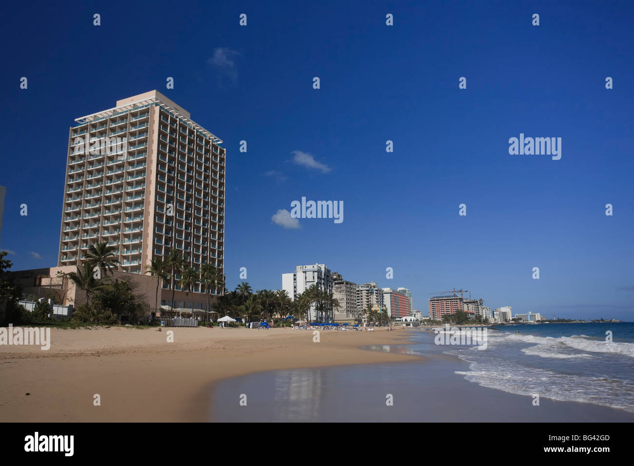 Puerto Rico, San Juan, Condado Beach Stock Photo