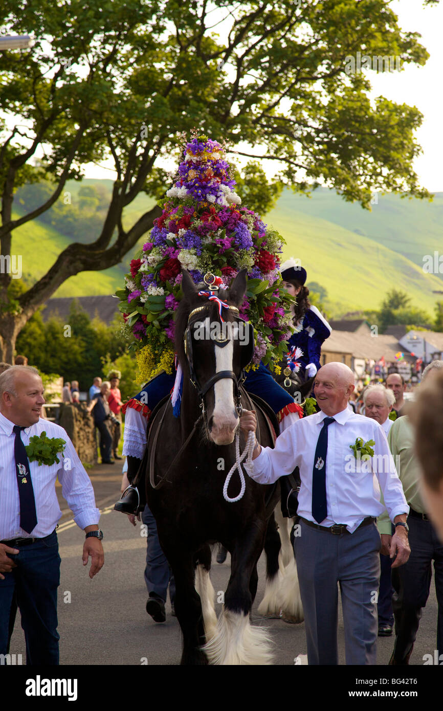 Garland Day, Castleton, Derbyshire, England, UK Stock Photo Alamy