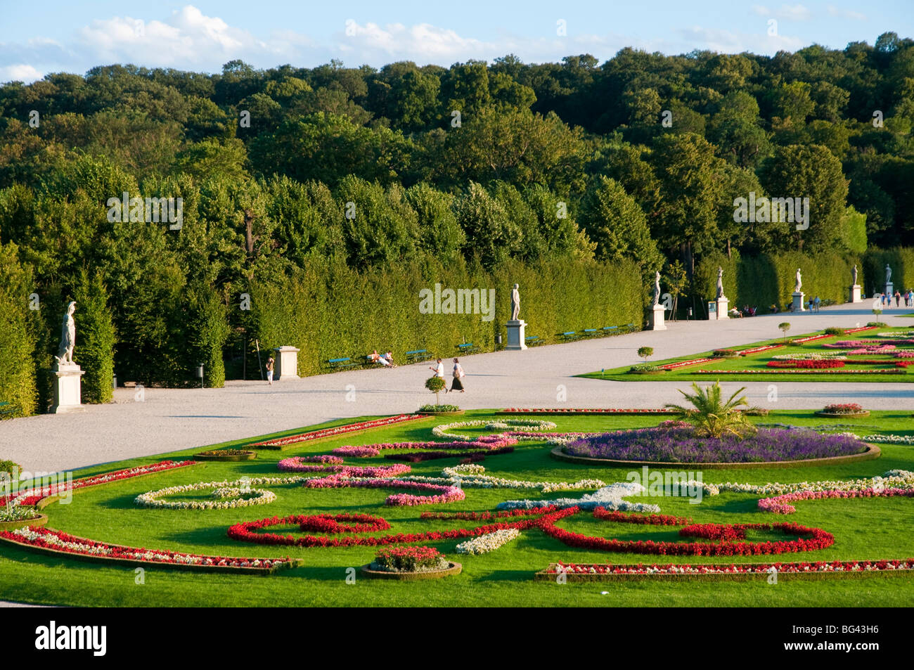42+ Schönbrunn Gartenanlage, Jeder teil bestand aus vier quartieren