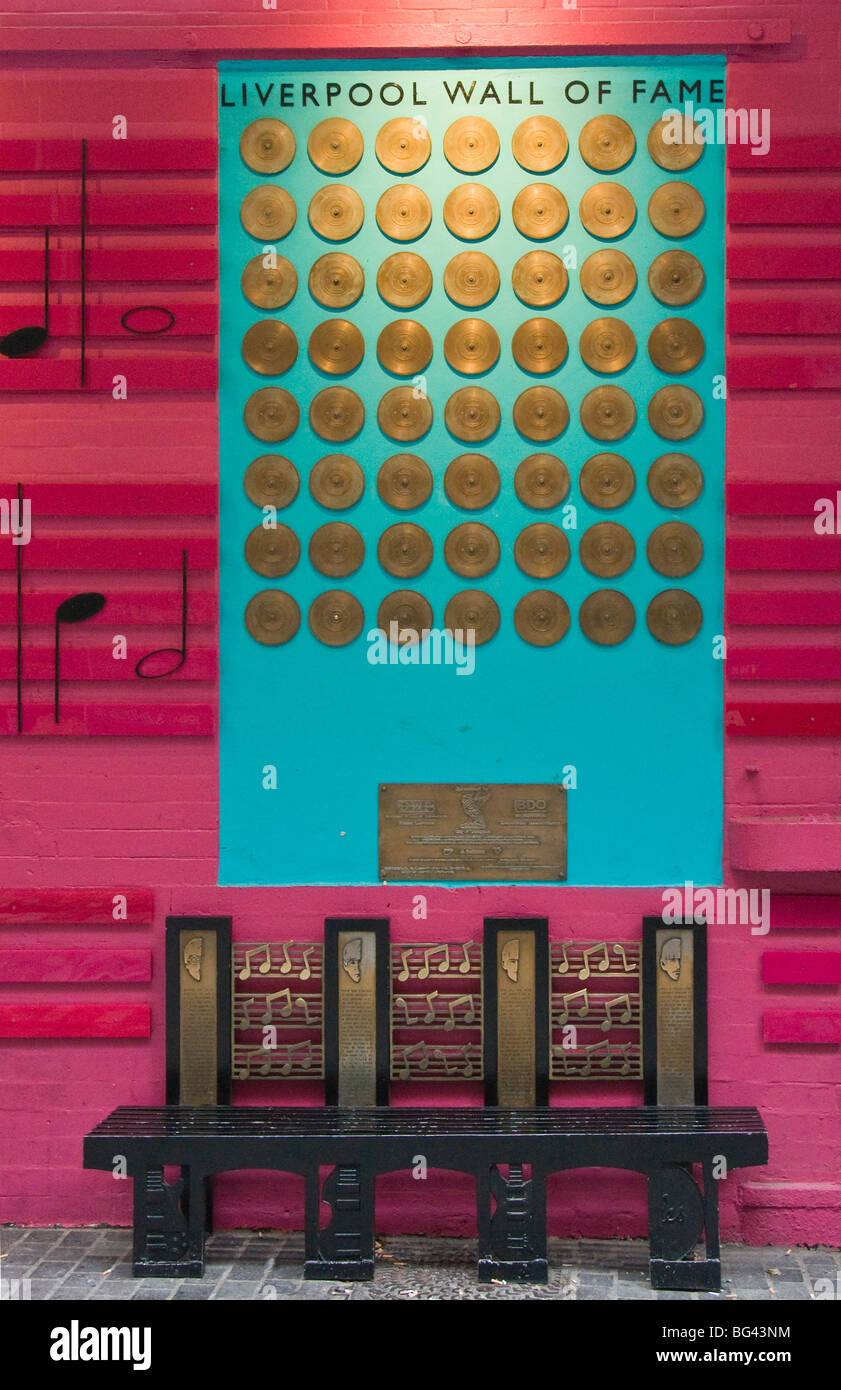 The Liverpool Wall of Fame on Mathew Street, Liverpool, Merseyside, UK Stock Photo Alamy