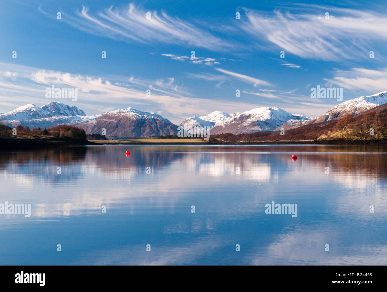 Reflections in Loch Leven, Glencoe, Scotland, UK Stock Photo