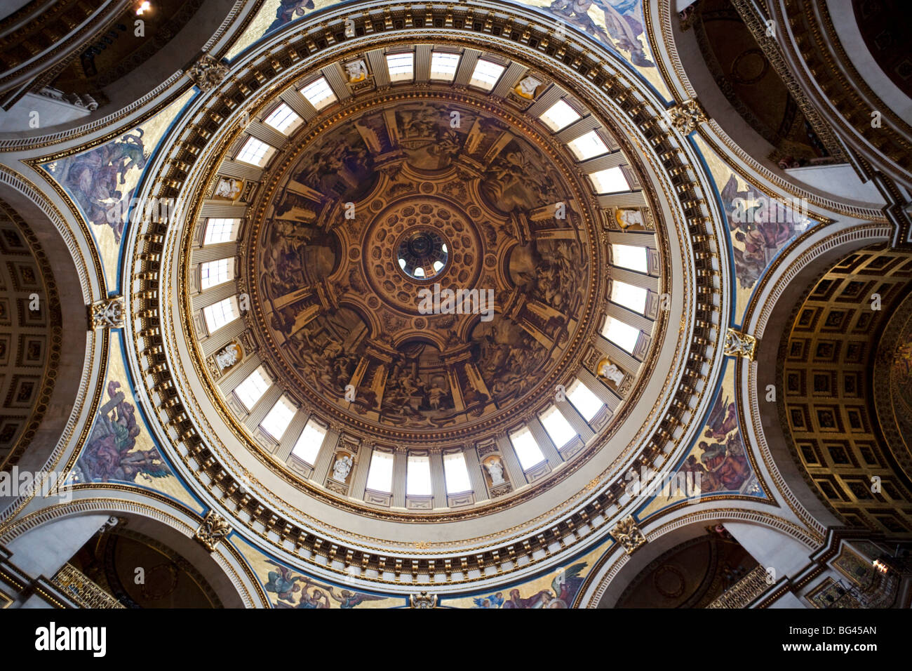 England, London, St Paul's Cathedral, The Dome and Transepts Stock Photo