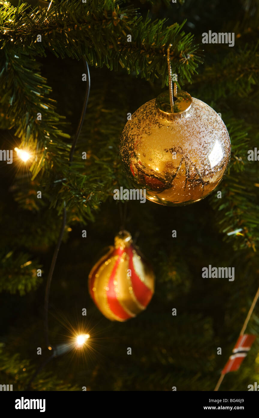 Traditional Norwegian Christmas decorations Stock Photo