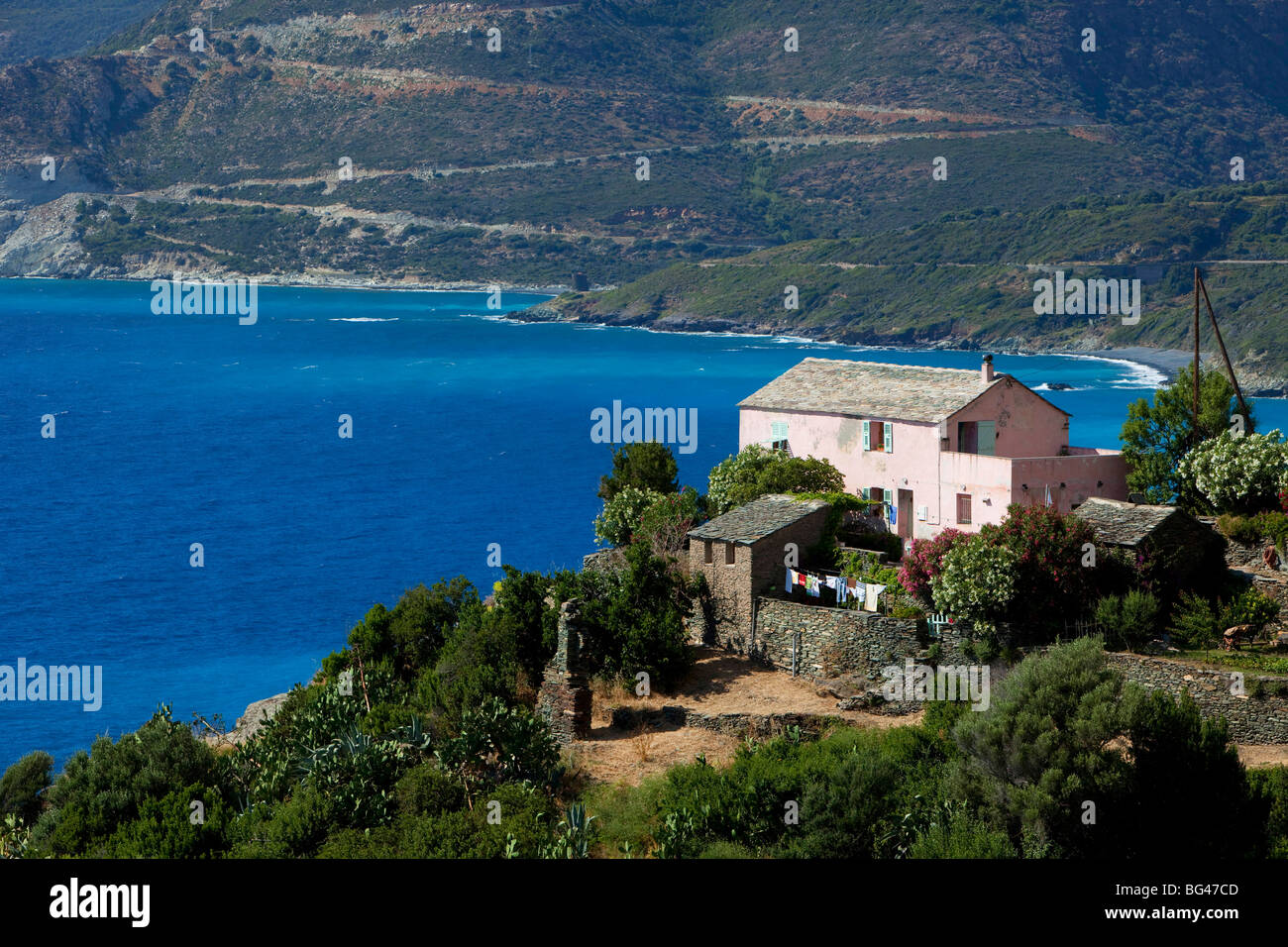 France, Upper Corsica, Cap Corse, Nonza Stock Photo