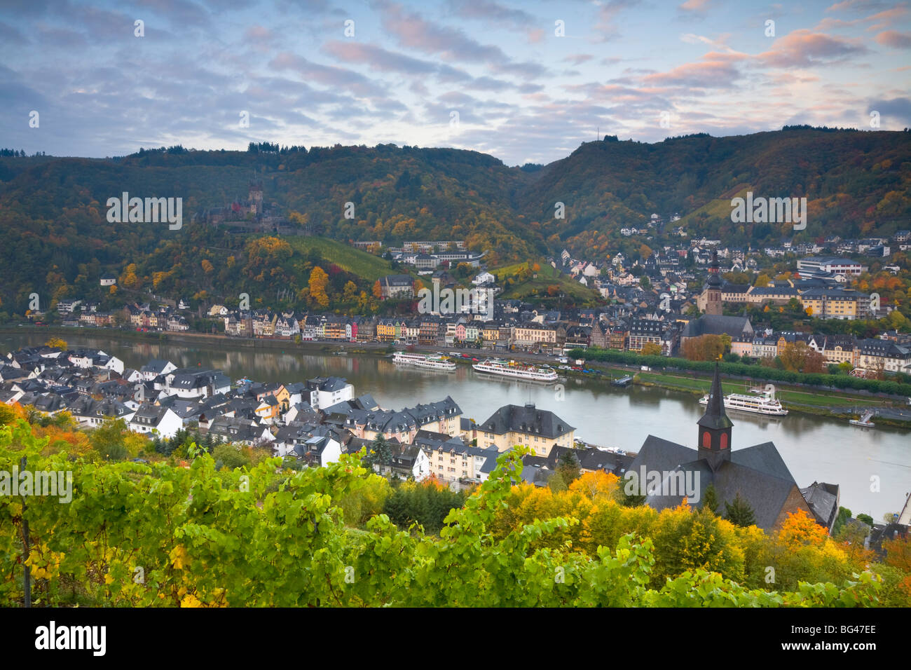 Cochem Castle, Cochem, Rhineland / Mosel Valley, Germany Stock Photo