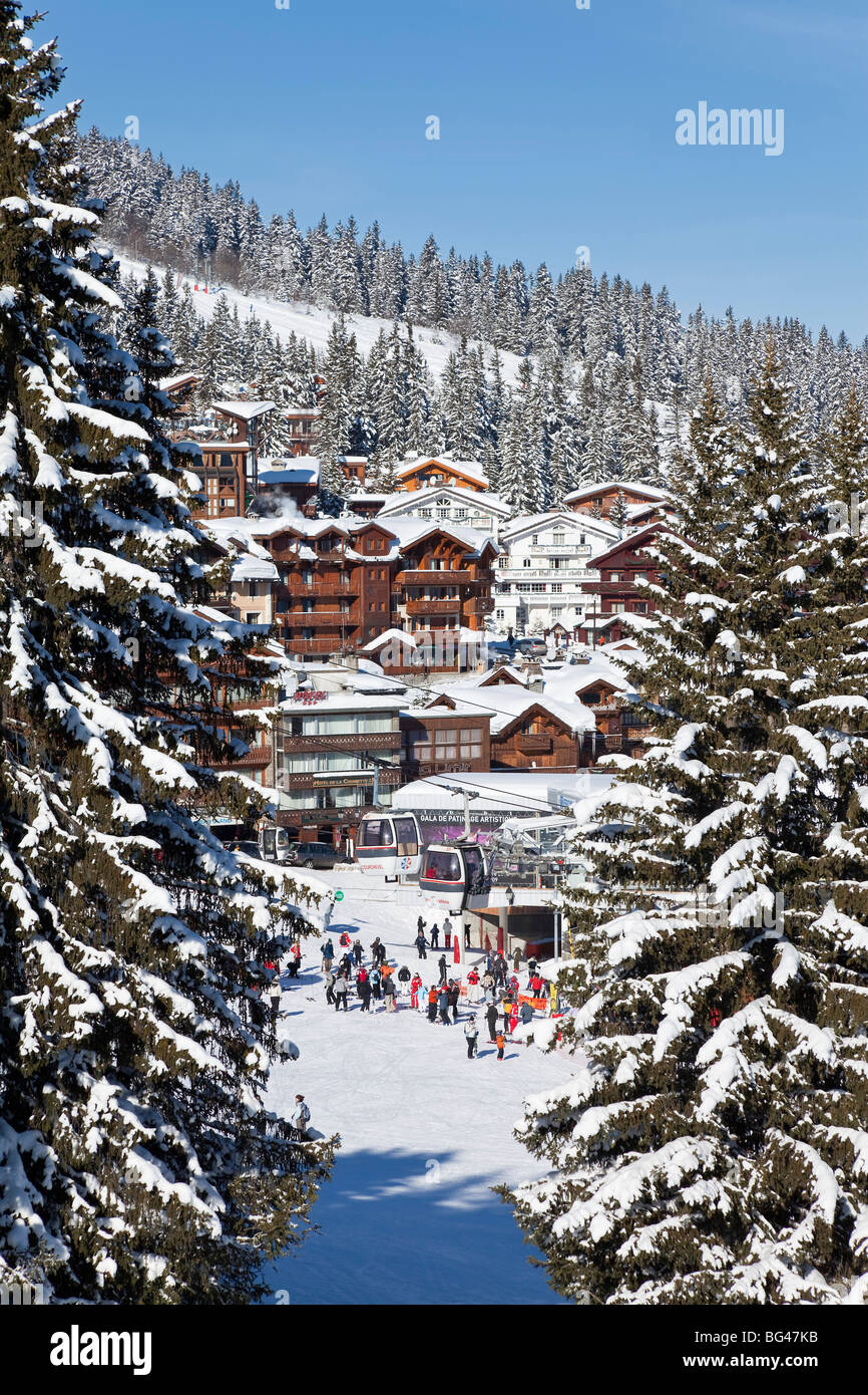 Courchevel 1850 ski resort in the Three Valleys, Les Trois Vallees, Savoie, French Alps, France 