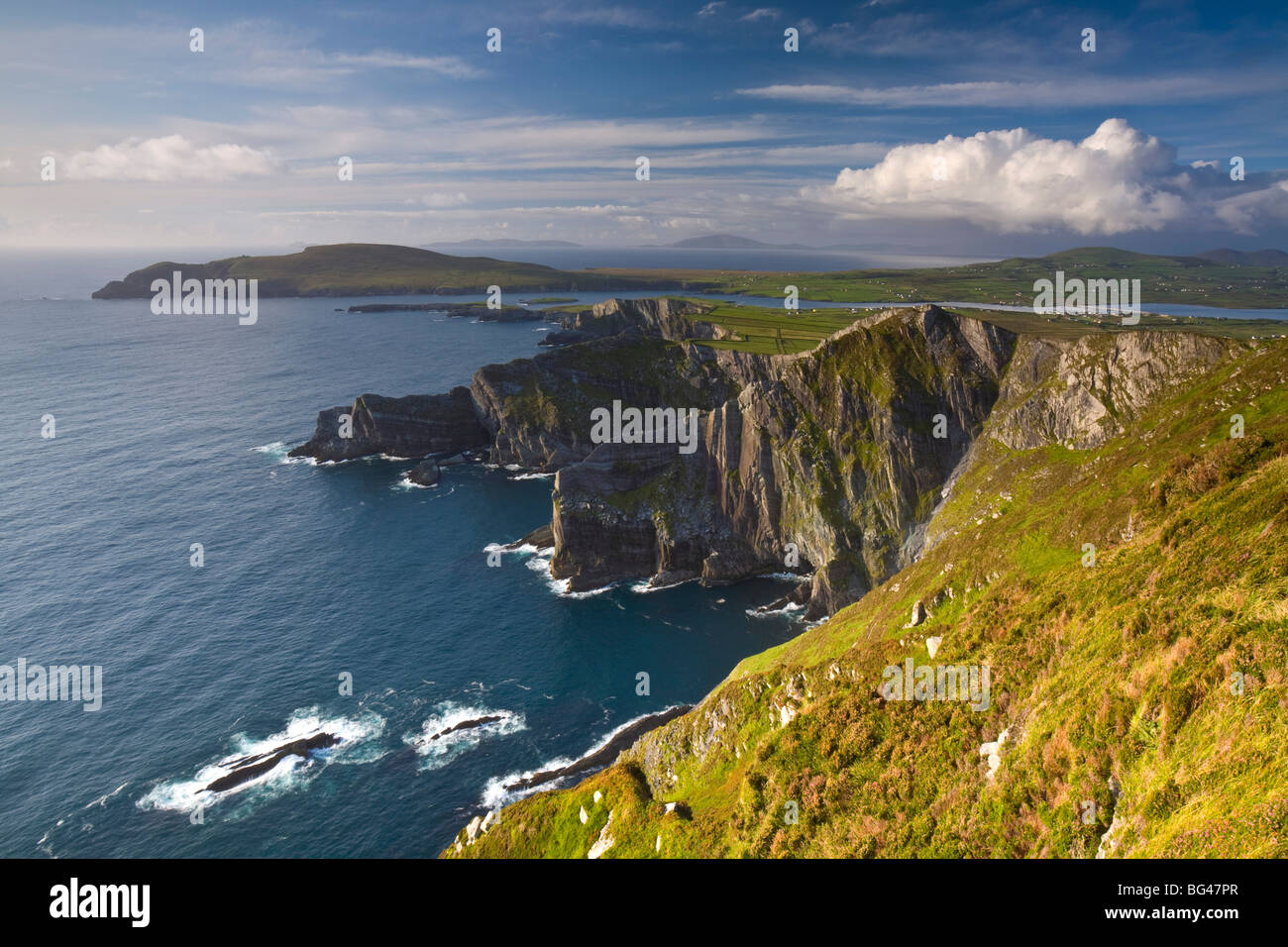 Coastal Cliffs near  Valentia Island, Co Kerry, Ireland Stock Photo