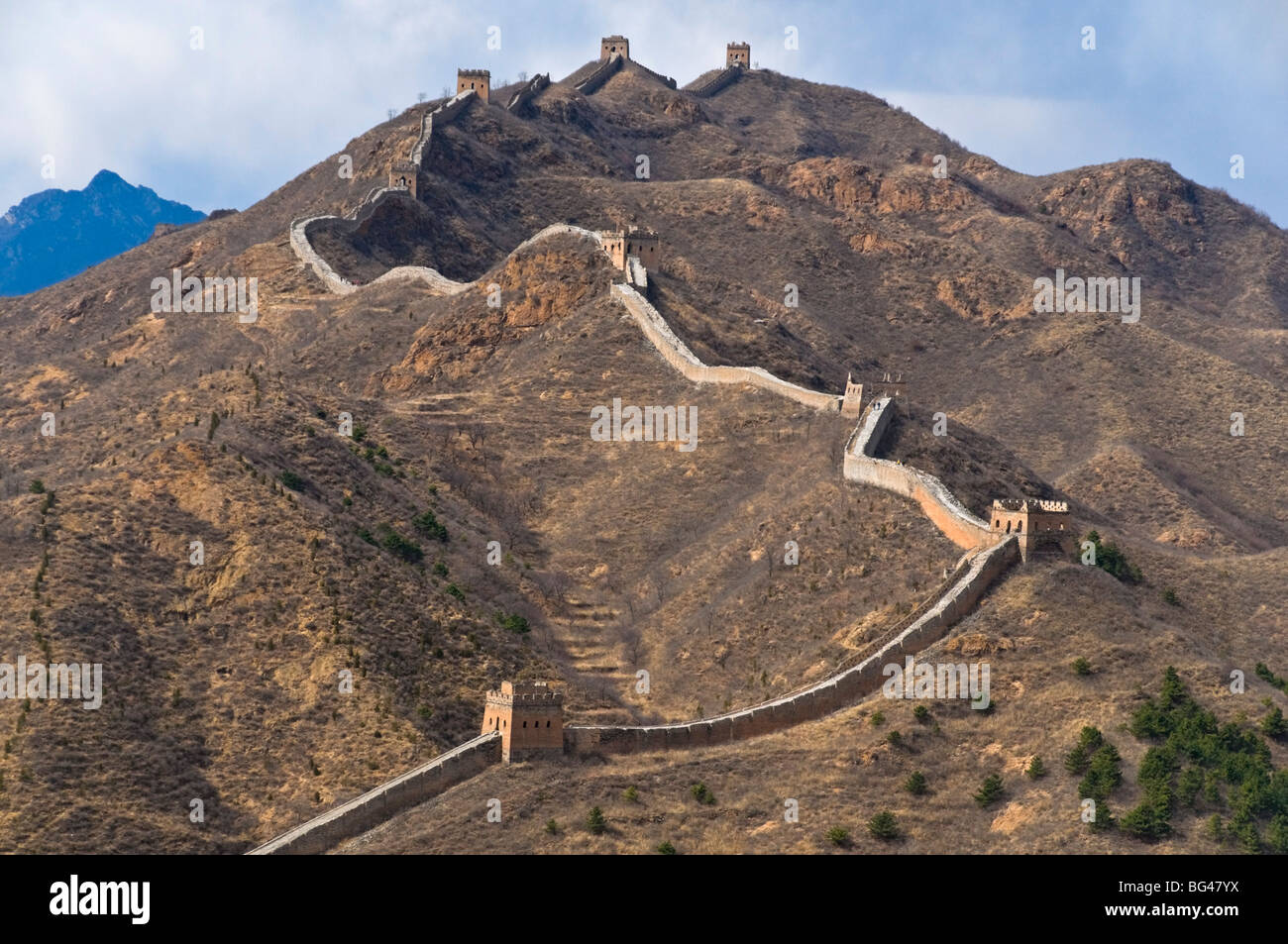 View of a section of the Great Wall, UNESCO World Heritage Site ...