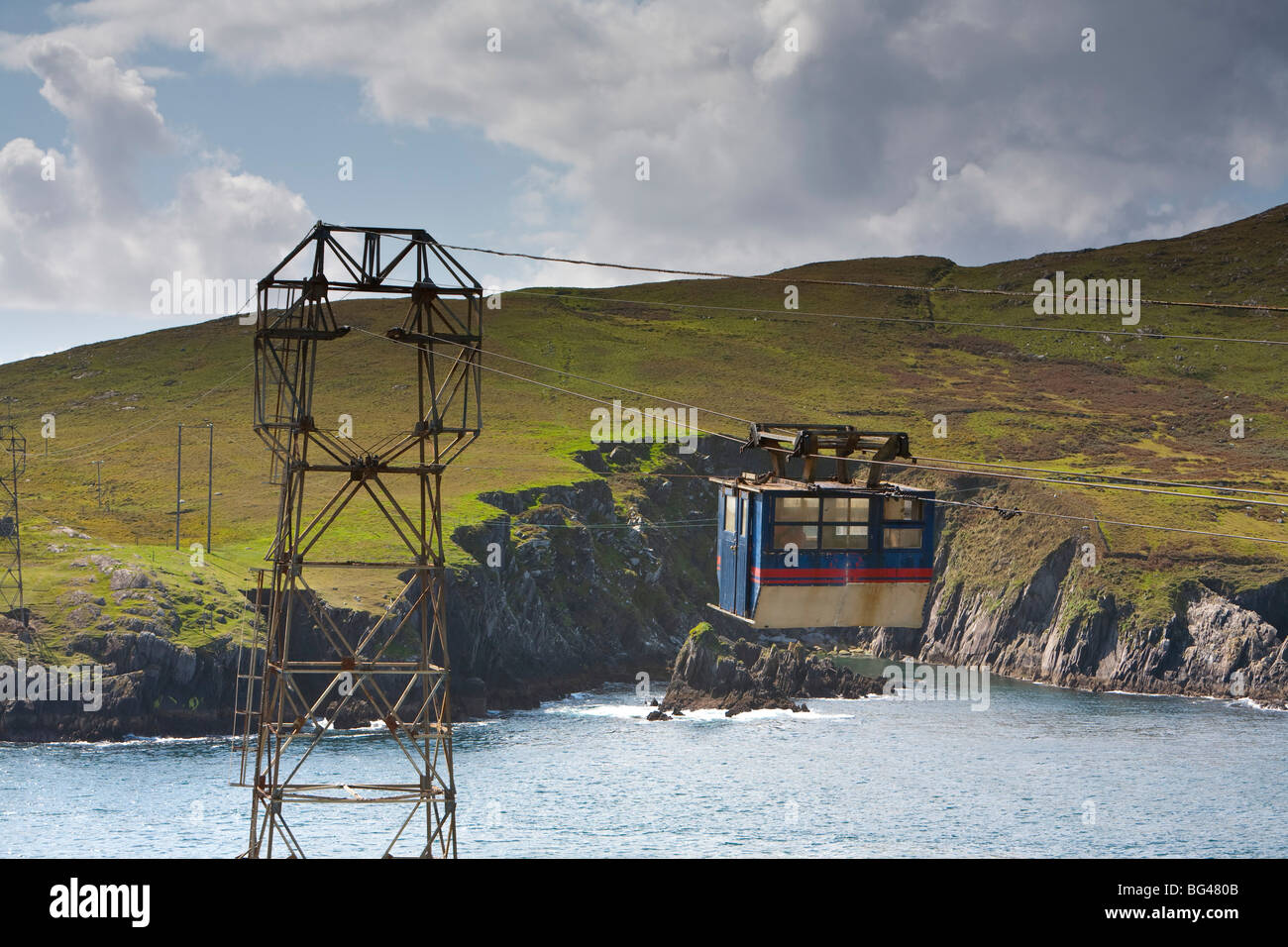 Dursey Island Cable Car, Beara Peninsula, Co. Cork & Co. Kerry, Ireland Stock Photo