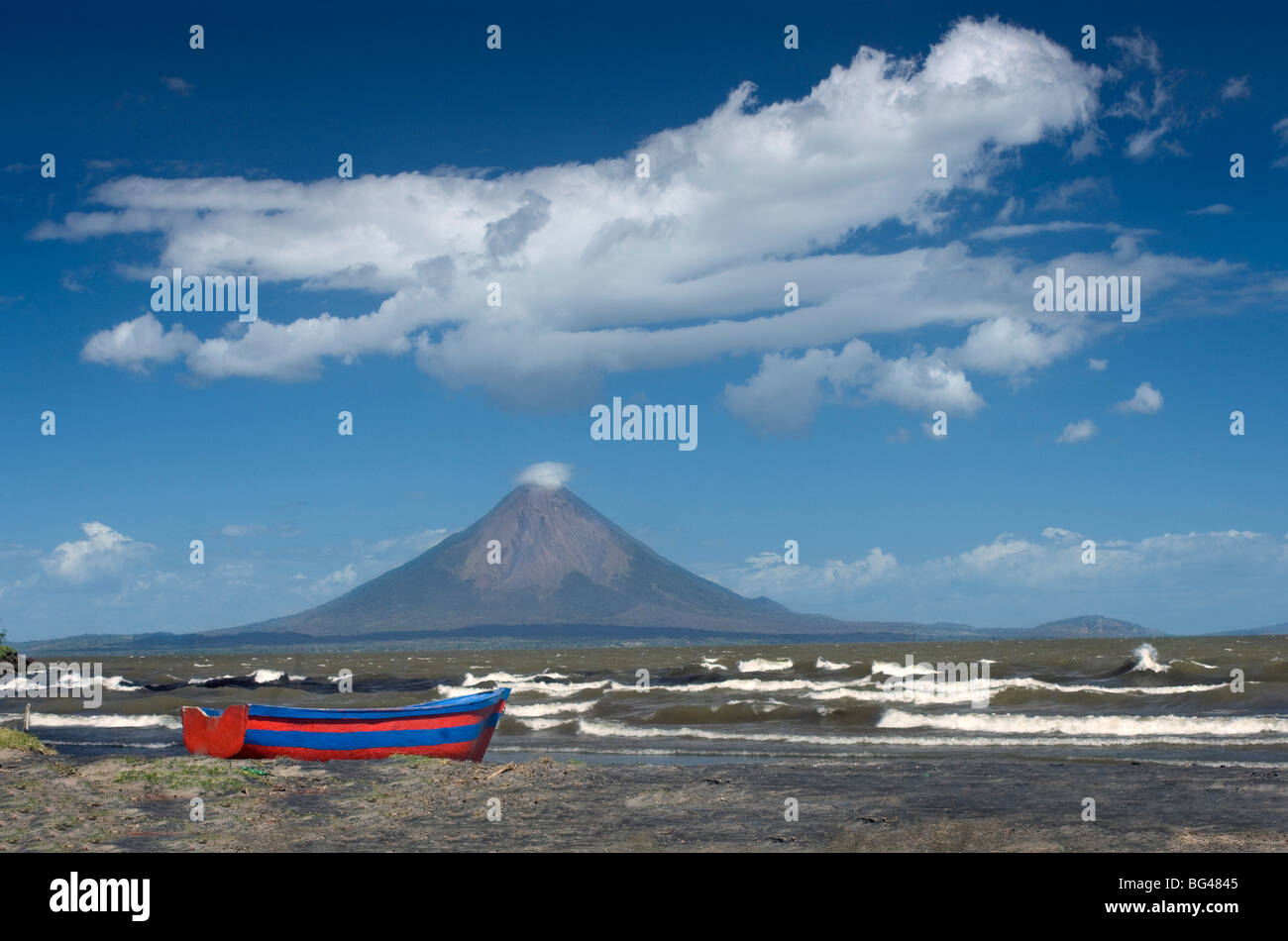 Nicaragua, Isla de Ometepe, Concepcion Volcano, Lake Nicaragua Stock Photo