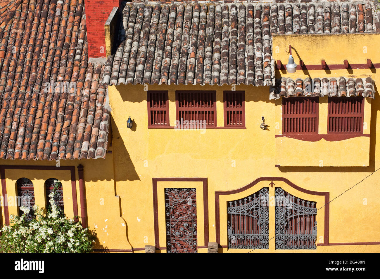 Nicaragua, Granada, View of building from  Iglesia de la Merced Stock Photo