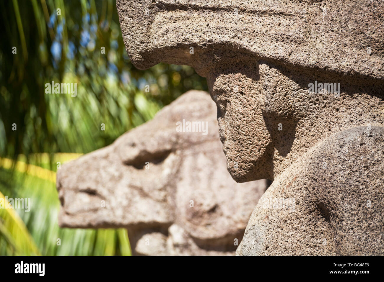 Nicaragua, Ometepe Island, Altagracia, Ancient statues Stock Photo