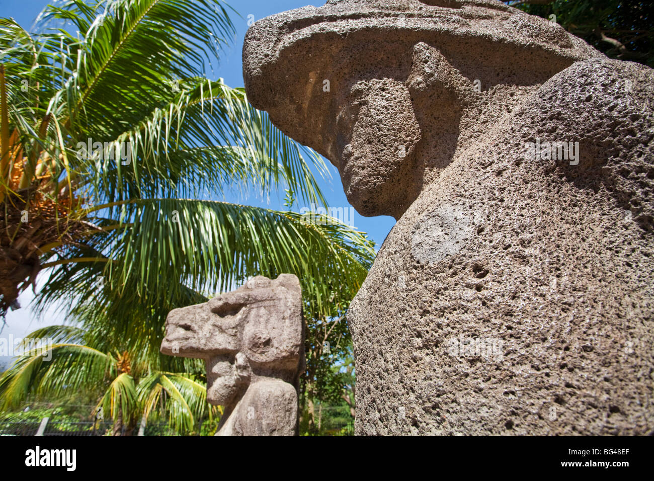Nicaragua, Ometepe Island, Altagracia, Ancient statues Stock Photo