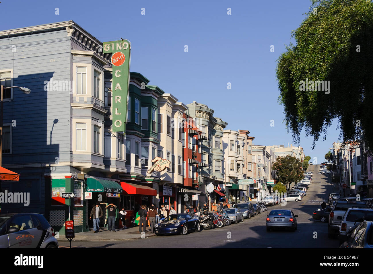 USA, California, San Francisco, North Beach (Little Italy), Cafes Stock